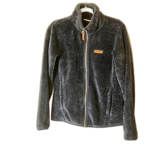 Columbia Fleece Jacket Full Zip Navy Soft Plush Fleece Jacket - Picture 1 of 6